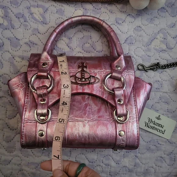 Vivienne Westwood Metallic Pink Small Bag - Picture 1 of 4